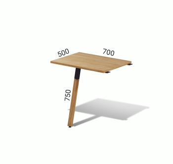 Стол приставной M-Concept Серия Джет Вуд J1.06.07.W 90x50 Бежевый (Берёза полярная) фото-2