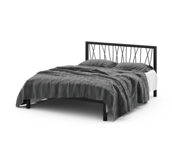 Кровать Метакам Bergamo-1 190x120 Черный (Черный матовый)