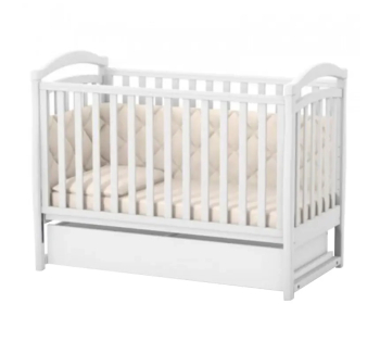 Кровать для новорожденных Верес ЛД6 06.3.1.1 с ящиком без маятника 40.6.1 120x60 Белый (Белый) фото-1