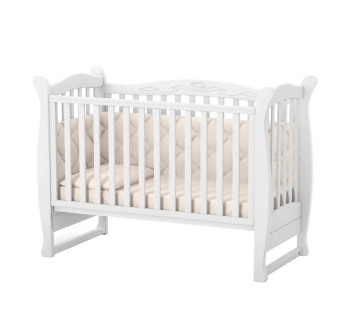 Ліжко для немовлят Верес ЛД15 15.3.1.1 з роликами  34.3.1.1.1.4.06 та шухлядою 40.6.1 120x60 Бежевий (Слонова кістка Cлонова кістка Сірий) фото-2