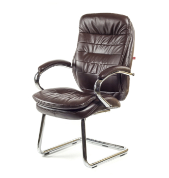 Кресло конференционное АКЛАС Валенсия CH CF Коричневый (PU-темно-коричневый) фото-1