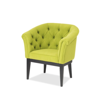 Кресло DLS Коралл-1 74x60 Зеленый (Софитель 06 Grass Green Черный) фото-1
