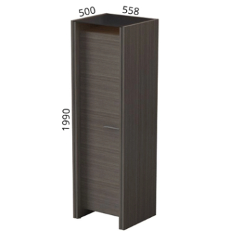Шкаф гардероб M-Concept Серия Идеал 3N.00.32 55x50x199 Черный (Венге Луизиана) фото-2