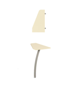 Стол приставной M-Concept Серия Прайм P1.26.08 45x80 Серый (Антрацит)
