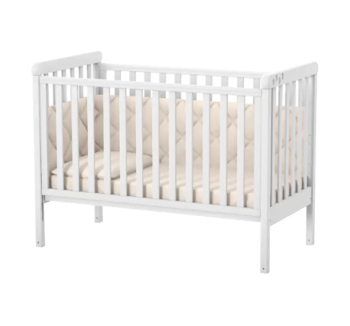 Кровать для новорожденных Верес ЛД12 12.3.1.7 с роликами 34.3.1.1.1.4.06 120x60 Белый (Белый Серый) фото-2