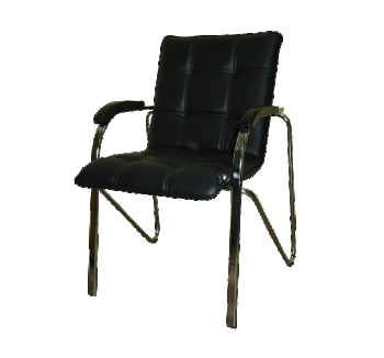 Кресло конференционное Primteks Plus Stella Wood Chrome Черный (CZ-3 1.031)