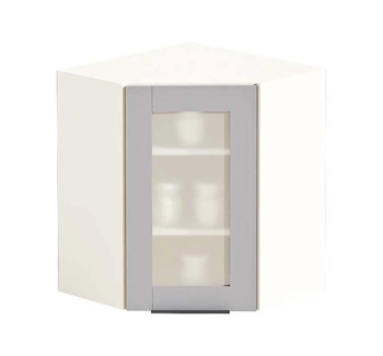 Тумба верхняя кухонная Комфорт Мебель Модульные кухни Лофт крашеный В60х60.72.1СК угловая 60x60x72 Белый (Белый матовый Белый) фото-1