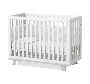 Ліжко для немовлят Верес Манхеттен ЛД1 1.1.70.32 з маятником 40.14.0.06 120x60 Білий (Білий/Сірий Білий) фото-1