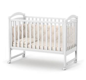 Ліжко для немовлят Верес ЛД6 06.3.1.1 з роликами 34.3.1.1.1.4.06 120x60 Бежевий (Слонова кістка Сірий) фото-1