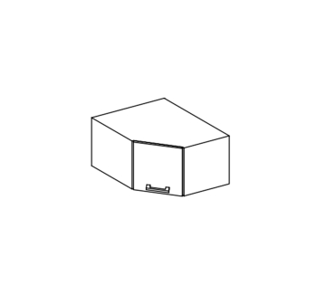 Антресоль кухонная Світ меблів Модульные кухни Марта А57x57 (320) угловая неглубокая 57x57x36 Черный (Черный) фото-2
