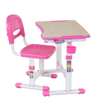 Комплект FunDesk Piccolino II парта+стілець Рожевий (Рожевий) фото-2