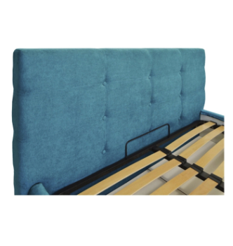 Кровать RICHMAN Манчестер Комфорт с подъемным механизмом 190(200)x160 Синий (Флай 2220 Черный Пуговицы) фото-2