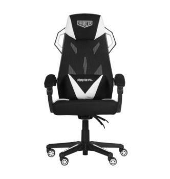 Кресло геймерское AMF VR Racer Radical Brooks Белый (Черный/Белый) фото-2