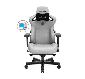 Кресло геймерское Anda Seat Kaiser 3 L Серый (Grey Fabric) фото-2