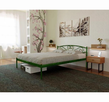 Кровать Метакам Milana-1 190x180 Зеленый (Шагрень зеленая)