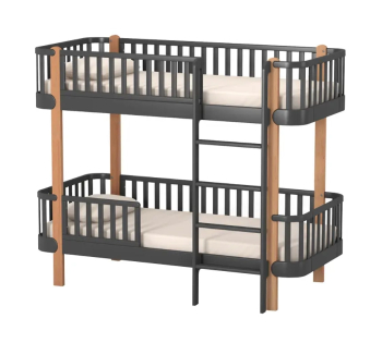 Кровать детская Верес Монако двухъярусная 27.4.1.21 190x80 Серый (Темно-серый/Буковый) фото-1