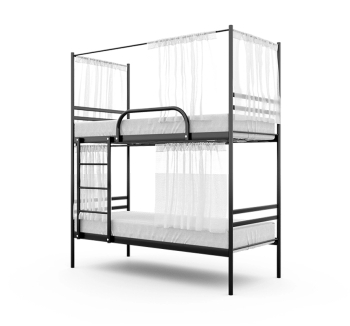 Ліжко Метакам Duo шторки 190x90 Сірий (Шагрень сіра)
