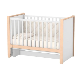 Ліжко для немовлят Верес Ніцца  ЛД 7 07.3.1.36 з маятником 40.16.0 120x60 Білий (Білий/Буковий Білий) фото-1