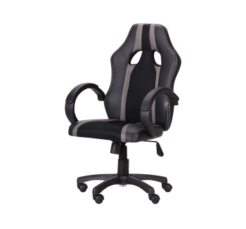 Кресло геймерское AMF Shift Черный (PU Черный Серый) фото-1