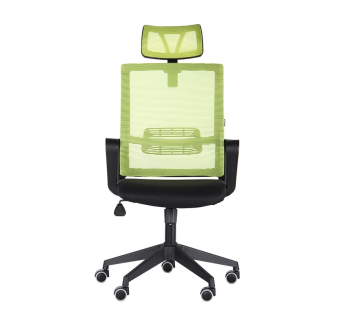 Кресло AMF Matrix HR Черный (Сидней 07 Сетка L зеленая) фото-2