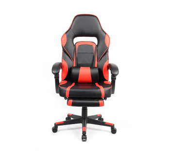 Кресло геймерское GoodWin Parker с подножкой Красный (Черный/Красный PU) фото-2