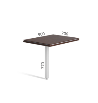 Стол приставной M-Concept Серия Рэй R1.36.09 90x70 Бежевый (Дуб приморский Серый) фото-2