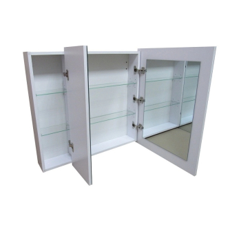Шкаф верхний для ванной МАКСИ-МЕбель Ассоль зеркальный 60x12.6x75 Белый (Белый Зеркало) фото-2