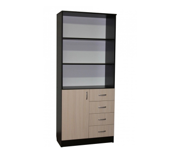 Шкаф NIKA Мебель ОН-15/1 стандарт 60x38x190 Серый (Графит Индастриал)