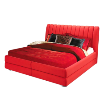Кровать DLS Шелли 200x140 Красный (ZEUS DELUXE red Черный) фото-1