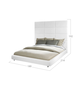 Ліжко DLS Фред 200x160 Білий (ZEUS DELUXE white Нержавіюча сталь) фото-2