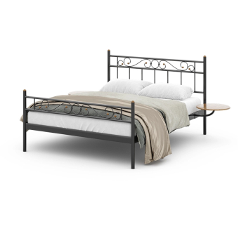 Кровать Метакам Esmeralda-2 200x120 Черный (Черный матовый)