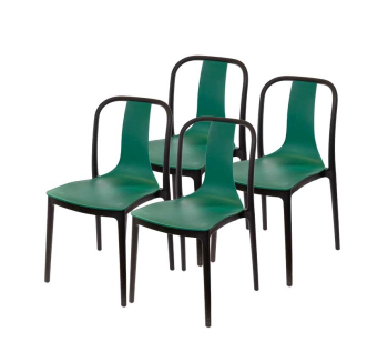 Комплект стільців АКЛАС Рістрето PL 4 шт Зелений (Зелений) фото-1