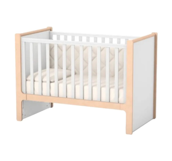 Кровать для новорожденных Верес Ницца ЛД 7 07.3.1.36 120x60 Белый (Белый/Буковый) фото-1