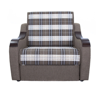 Кресло раскладное Катунь Марта 0.8 106x105 Коричневый (scotland coffee scotland light grey) фото-2