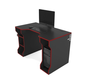 Стол геймерский ZEUS Tron-4 120x65 Черный (Черный Красный) фото-1