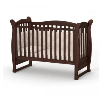 Ліжко для немовлят Верес ЛД15 15.3.1.1 з маятником без шухляди 40.1.0 120x60 Коричневий (Горіх) фото-2