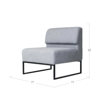 Кресло RICHMAN Лаунж со спинкой 77x77 Серый (Флай 2232) фото-2