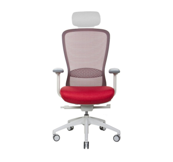 Кресло Kreslalux In-point light grey (без подголовника) Красный (M64019 BITTER SWEET LN06) фото-2