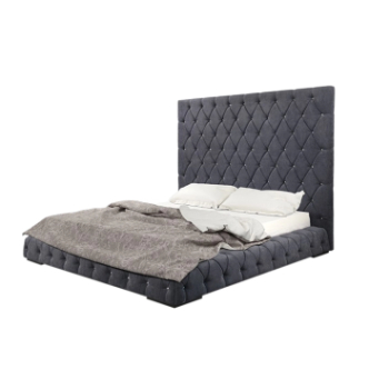 Ліжко DLS Грегорі 200x160 Сірий (ZEUS DELUXE grey Венге) фото-1