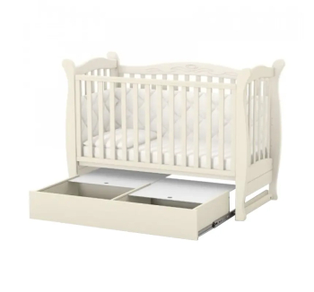 Ліжко для немовлят Верес ЛД15 15.3.1.1 з шухлядою без маятника 40.6.1 120x60 Бежевий (Слонова кістка Cлонова кістка) фото-2
