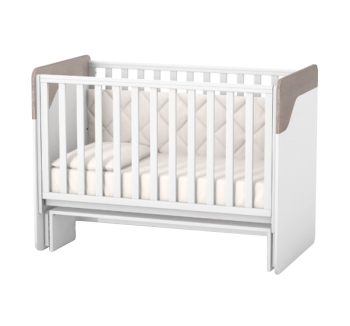 Кровать для новорожденных Верес Сидней ЛД 4 04.3.1.1.13 с маятником 40.16.0 120x60 Белый (Капучино/Белый Белый) фото-1