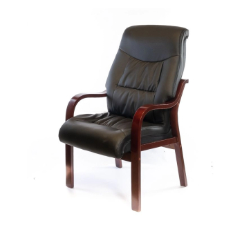 Кресло конференционное АКЛАС Ренессанс Черный (PU-черный) фото-1