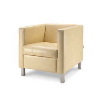 Кресло DLS Ларсон-1-КС 70x76 Коричневый (Софитель 19 Mid Taupe Серебро RAL-9006)