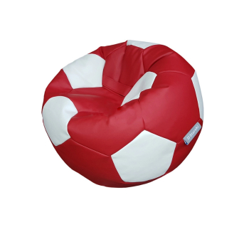 Крісло мішок Starski Footbal М 80x80 Червоний (ZEUS DELUXE red ZEUS DELUXE white)