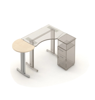 Стол приставной M-Concept Серия Техно-Плюс T1.66.06 58x80 Бежевый (Берёза полярная) фото-1