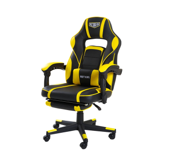 Кресло геймерское AMF VR Racer Dexter Webster Желтый (PU Черный/Желтый) фото-1