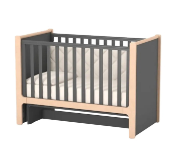 Ліжко для немовлят Верес Ніцца  ЛД 7 07.3.1.36 з маятником 40.16.0 120x60 Сірий (Темно-сірий/Буковий Темно-сірий) фото-1