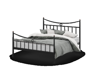 Кровать Метакам Paris-2 200x160 Черный (Черный матовый) фото-1