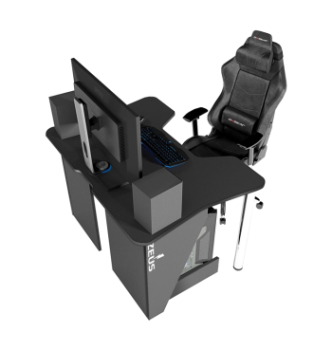 Стол геймерский ZEUS Igrok-3L с подсветкой 140x92 Черный (Черный) фото-2