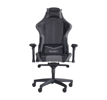 Кресло геймерское AMF VR Racer Expert Lord Серый (PU Черный/Серый) фото-2